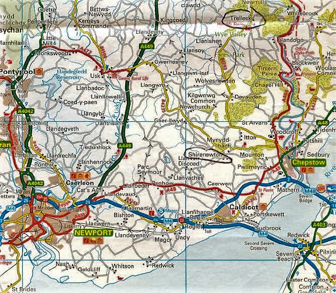 Roadmap of Southwest Wales